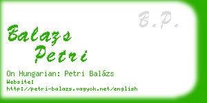 balazs petri business card